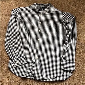 Men's Black and White Checkered Shirt